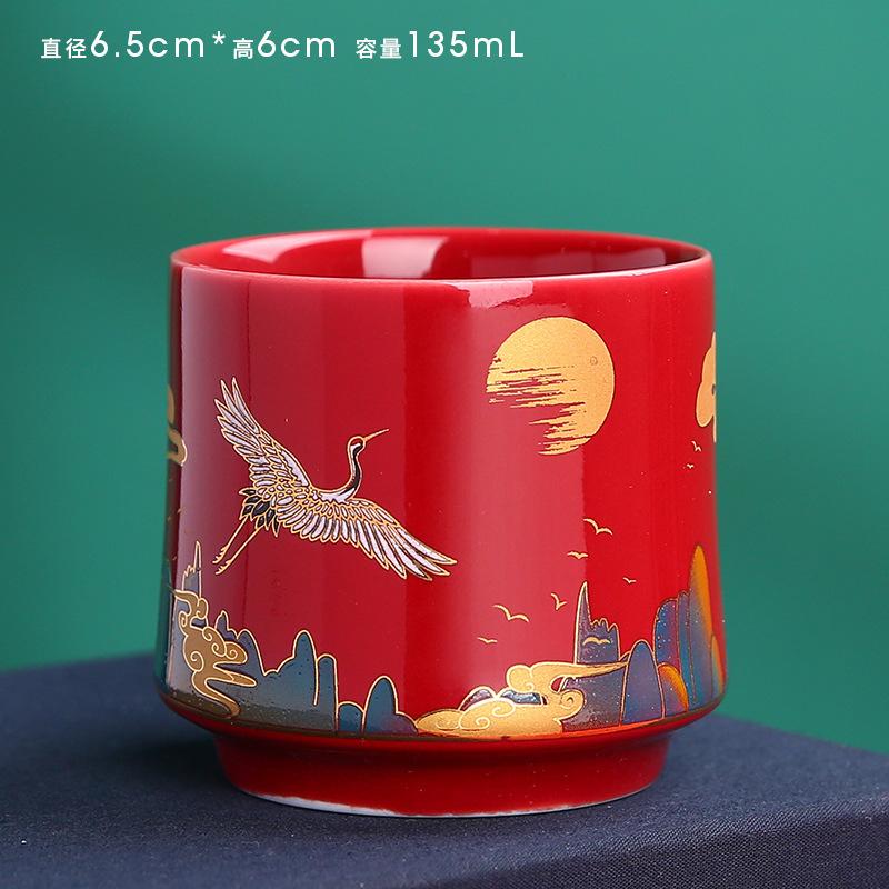 Chinese Ceramic Japanese Style Single Jade Blue Master Cup Kung Fu Tea Brewing Bowl Simple Gift Packa