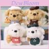 Plush Dog Cartoon Keychain With Cotton Filling For Wedding Decor And Gift Idea
