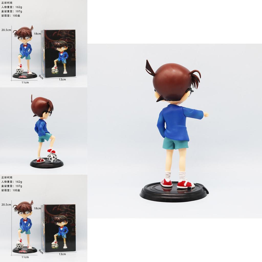 Conan Soccer Figurine Pvc Model With Gift Box For Anime Collectors
