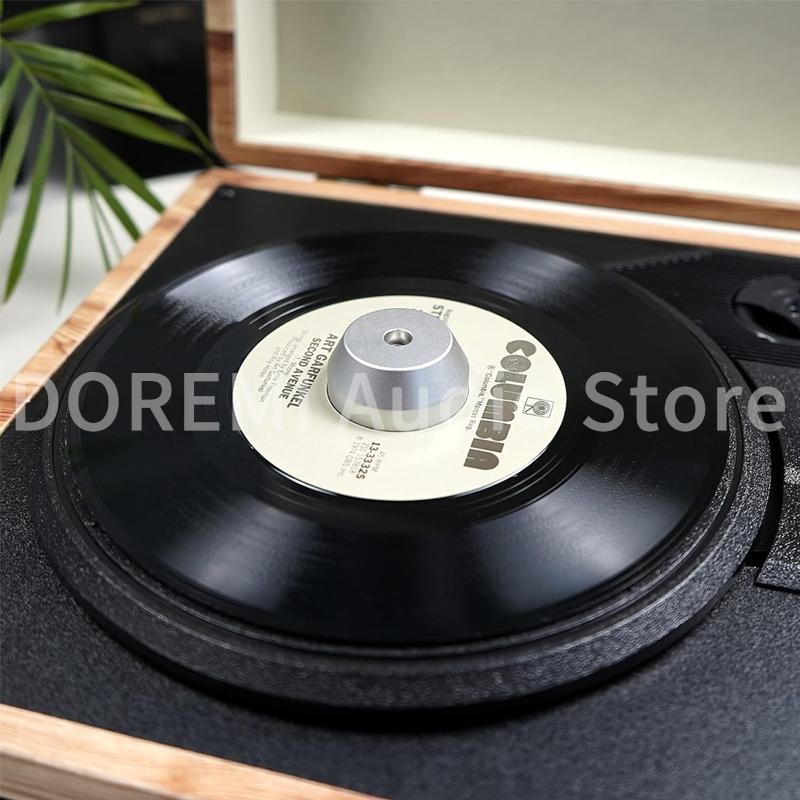 LP Vinyl Record Turntables Pressure Stabilizer 7 Inch EP Adapter 45 RPM Player Phonograph Weight Clamp Adapter Aluminum Alloy