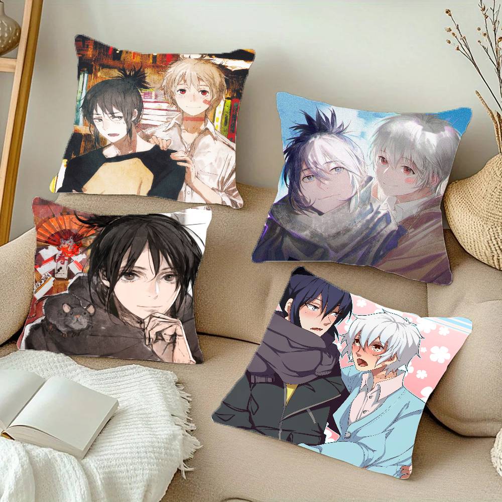 NO.6 Anime Pillow Case Fashion Square Pillowcase Bedroom Sofa Room Ins Decoration Leisure