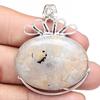 Pendant Montana Agate Gemstone Handmade Gift For Her Silver Jewelry 2"