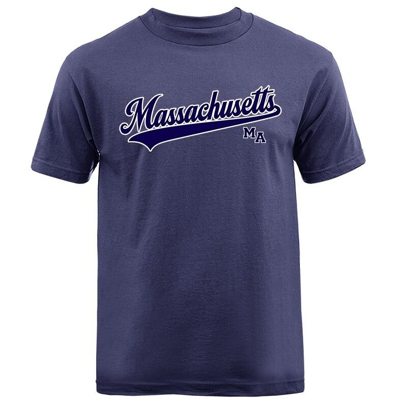 Массачусетс Swoosh MA Графическая футболка Унисекс футболка S