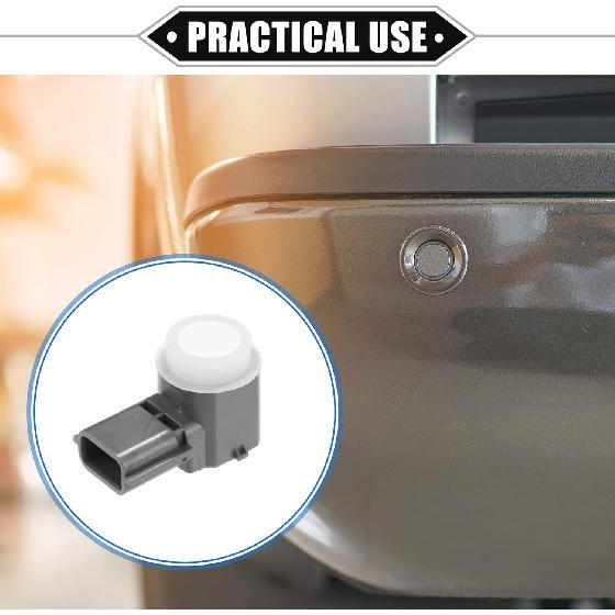 2 Pcs PDC Reverse Parking Assist Sensor Compatible for Nissan Altima 2015-2018, for Nissan Maxima 2016-2018, Durable ABS Plastic Gray Rear Bumper