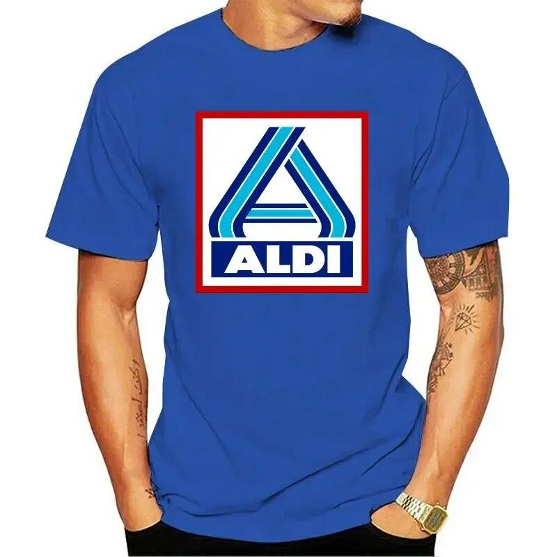 Modekleidung Aldi Print Damen T-Shirt Übergroßes T-Shirt Unisex-Kleidung 100 % Baumwolle Hochwertige klassische Top-T-Shirts Cartoon
