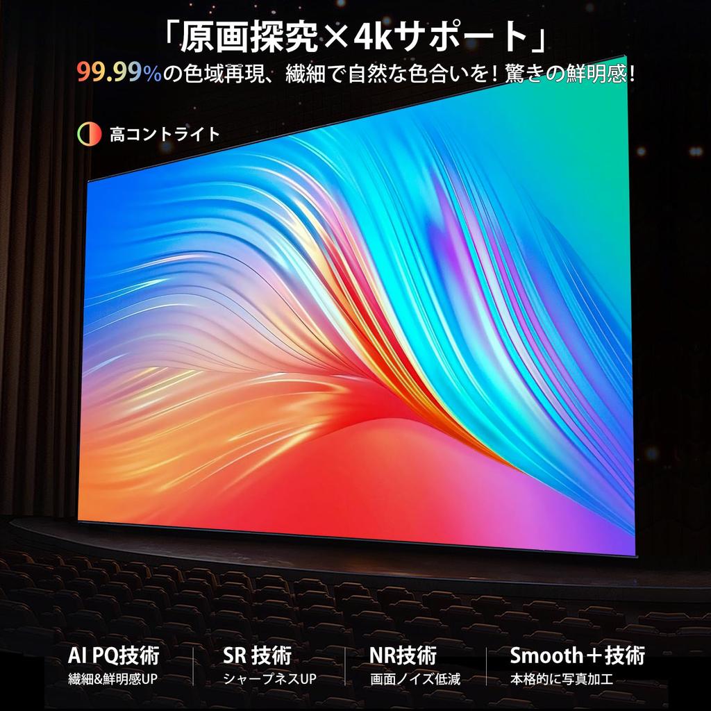 Home Projector In April LM Brightness Motorized Automatic Keystone and 4K Compact Projector with 6 Instant Ceiling Bluetooth Automatic Keystone Large