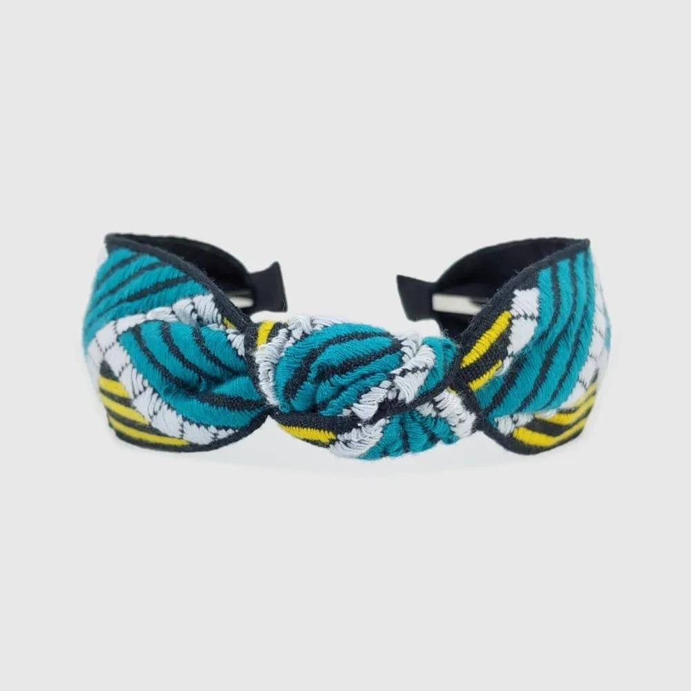 Lara Plaid Knot Hairband Green LALAH203G 3306234