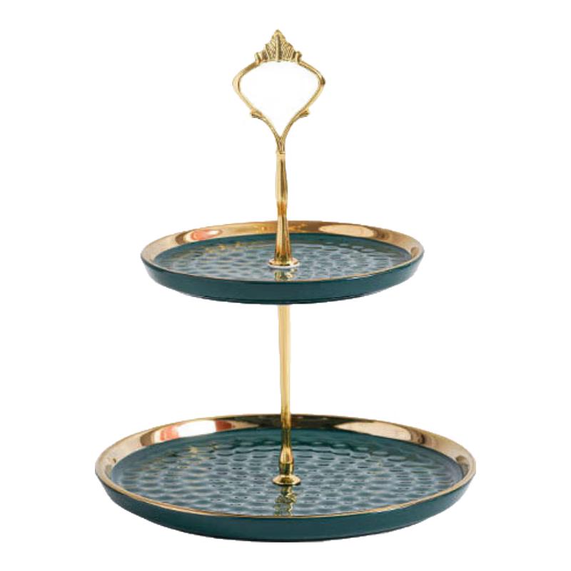 Weiyi Легкая роскошь 2-уровневый керамический поднос для сервировки