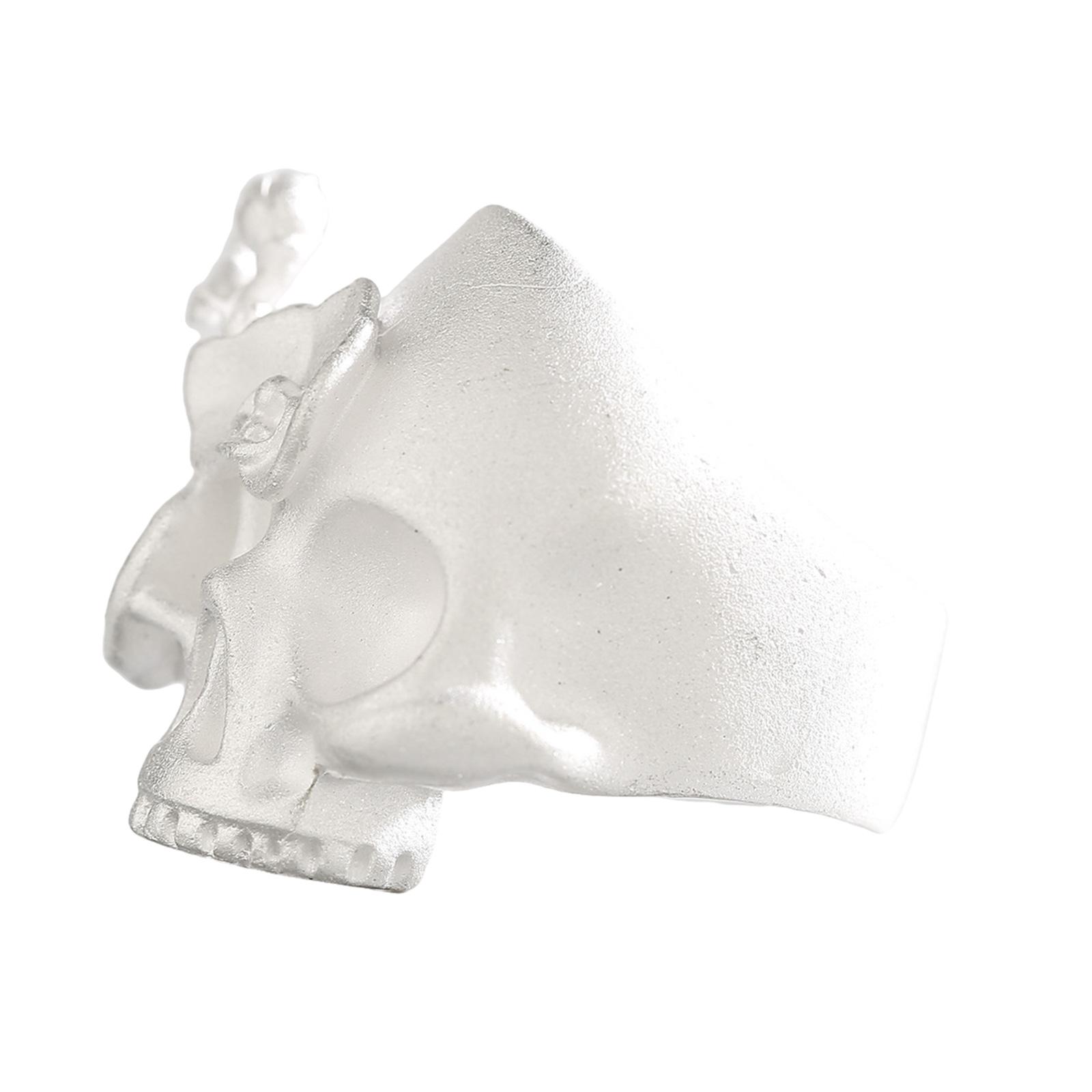 Blossoming Skull Fashion Rings Edgy Skull Rings with Blossoming Flower Accent for Fashion Forward Individuals 1