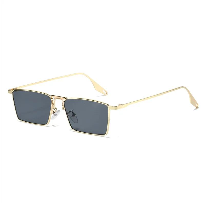Small Frame Steampunk Sunglasses Square Metal Sunshades UV400 Protection Mirrored Outdoor Sunglasses