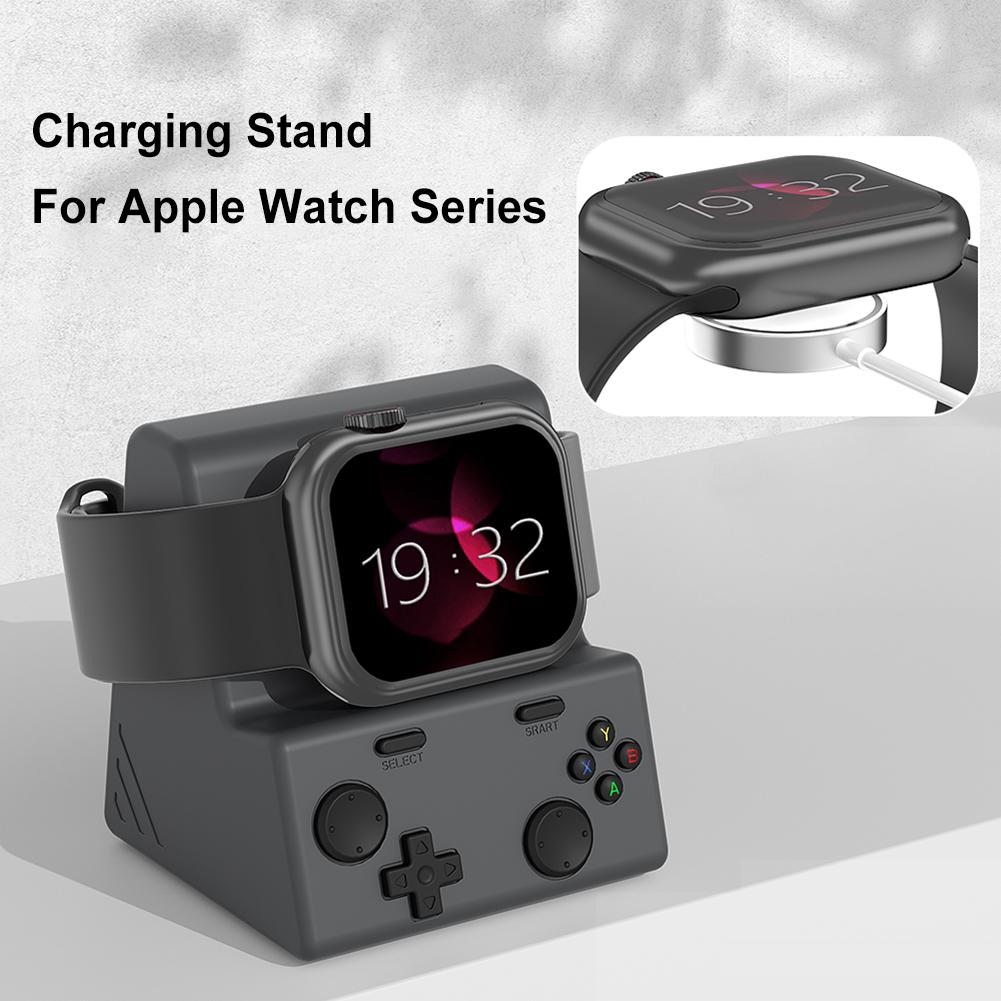 Charger Stand Silicone Dock Charging Cable Holder Space-Saving Desk Watch Holder for Apple Watch 10 9 8 7 6 5 4 3 2 1 Ultra 2/SE