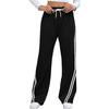Women Autumn Winter Sports Casual Side Striped Drawstring High-Waisted Straight-leg Pants Sweatpants