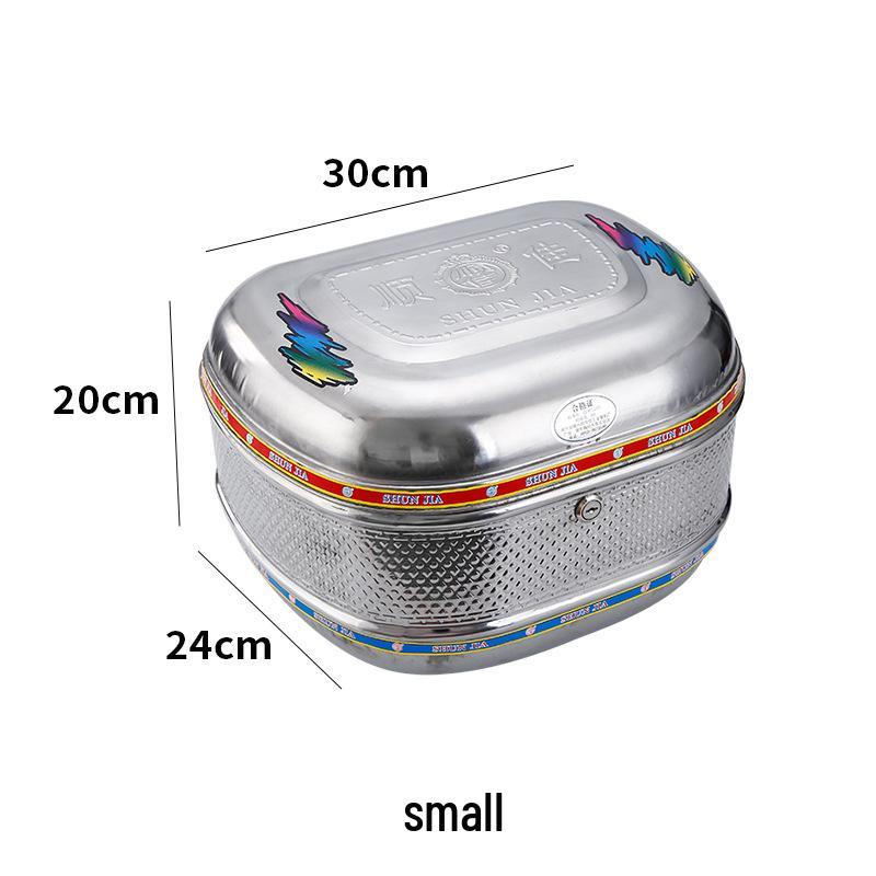 Premium Stainless Steel Motorcycle Tail Box with Thickened Screw Fixing