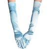 New Women Satin Elastic Full Finger Party Gloves Students Solid Bridal Wedding Dress Long Mittens Outdoor Dance Dress Up Gloves