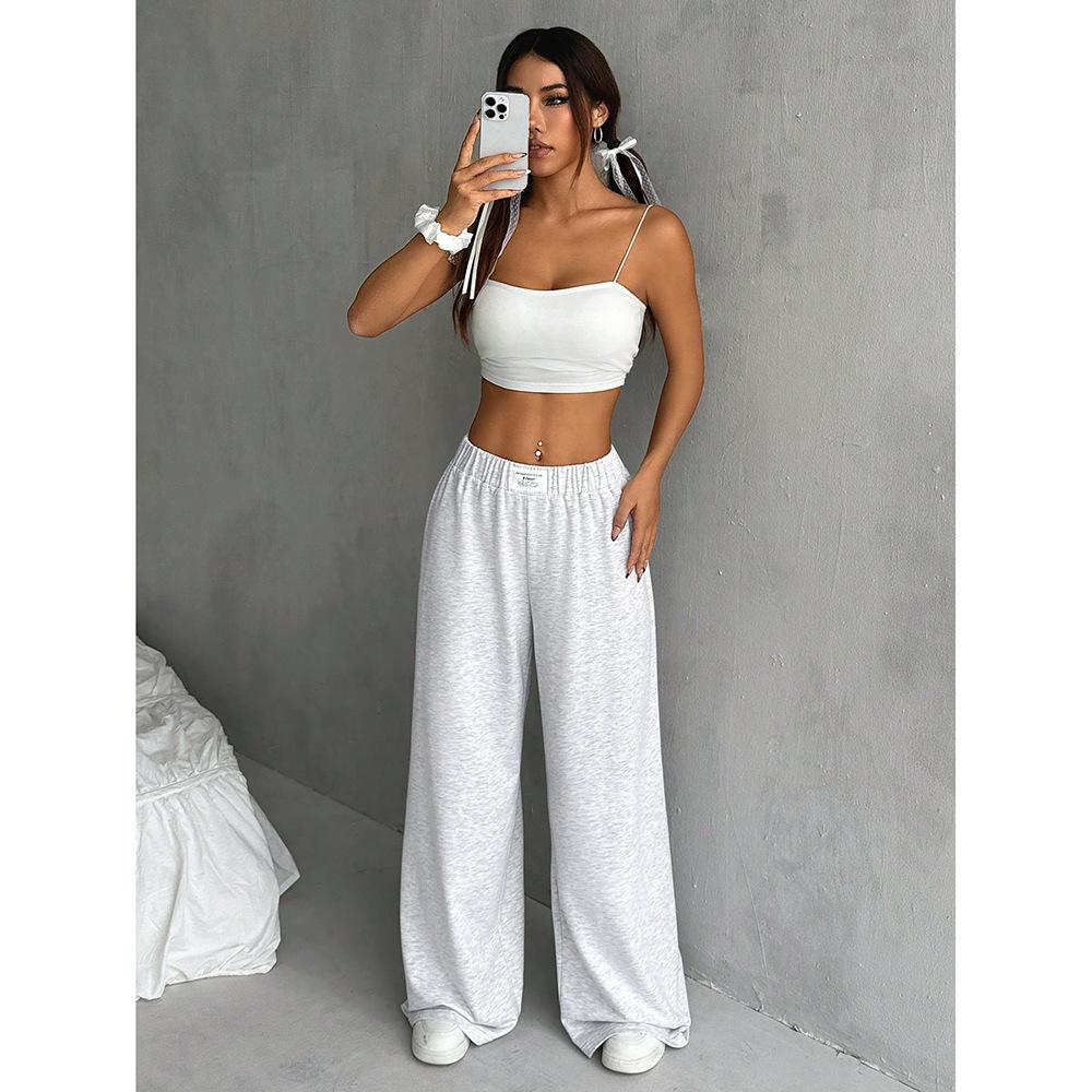 Spring and Autumn New Explosive Women's Casual Pants Street Fashion Loose High Waist Wide Leg Trousers