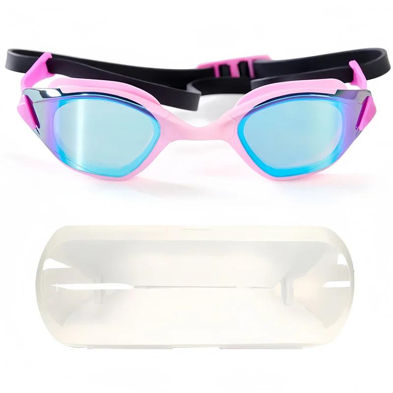 Profesyonel küçük çerçeveli yarış yüzme gözlüğü UV korumalı buğu önleyici sızdırmaz polarize özellikler dalışa uygun erkekler kadınlar gençler