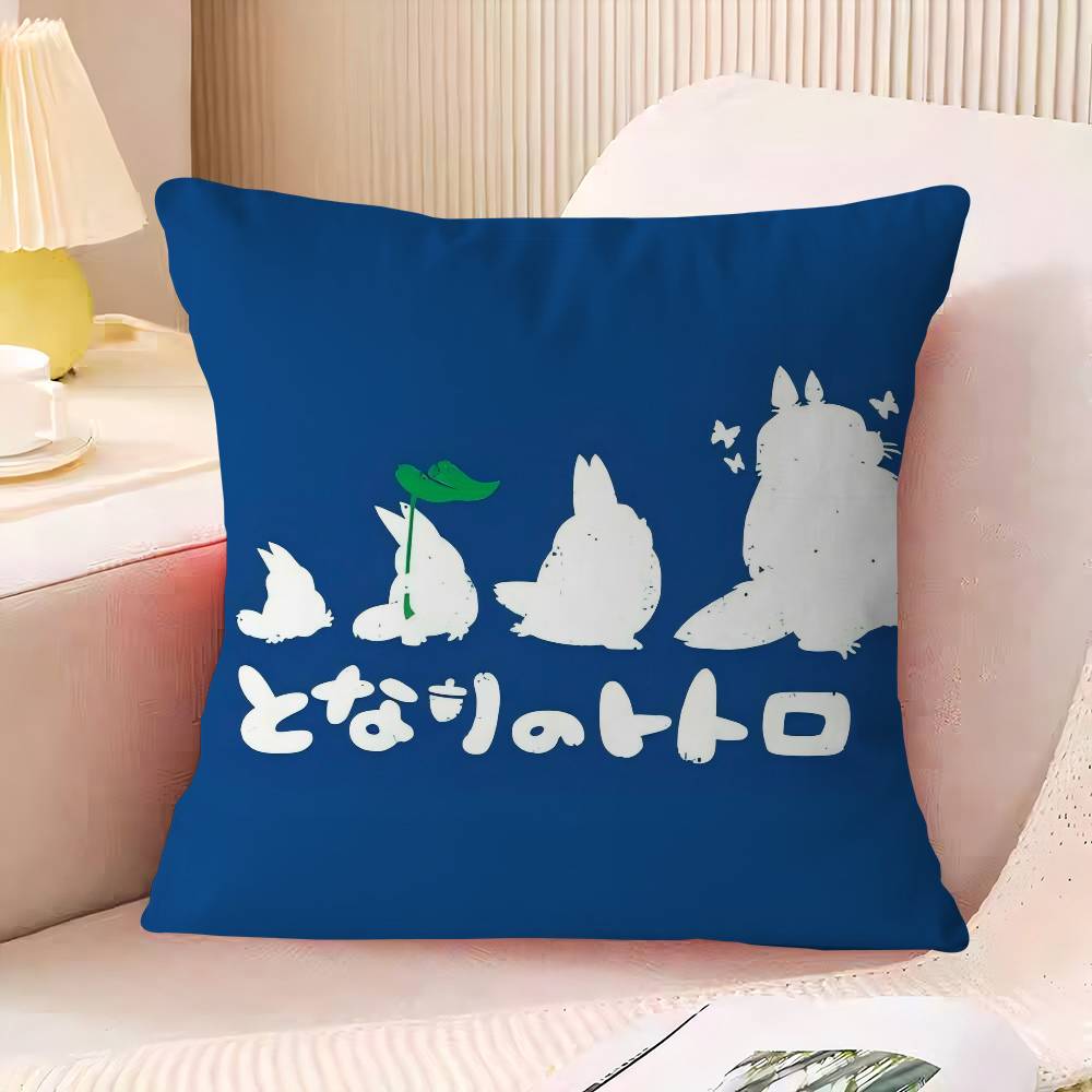 

N-Neighbor T-Totoro Pillowcase Toon Gift Cushion Cover Bedroom Home Sofa Chair Seat Decor Pillow Case 16x16Inch