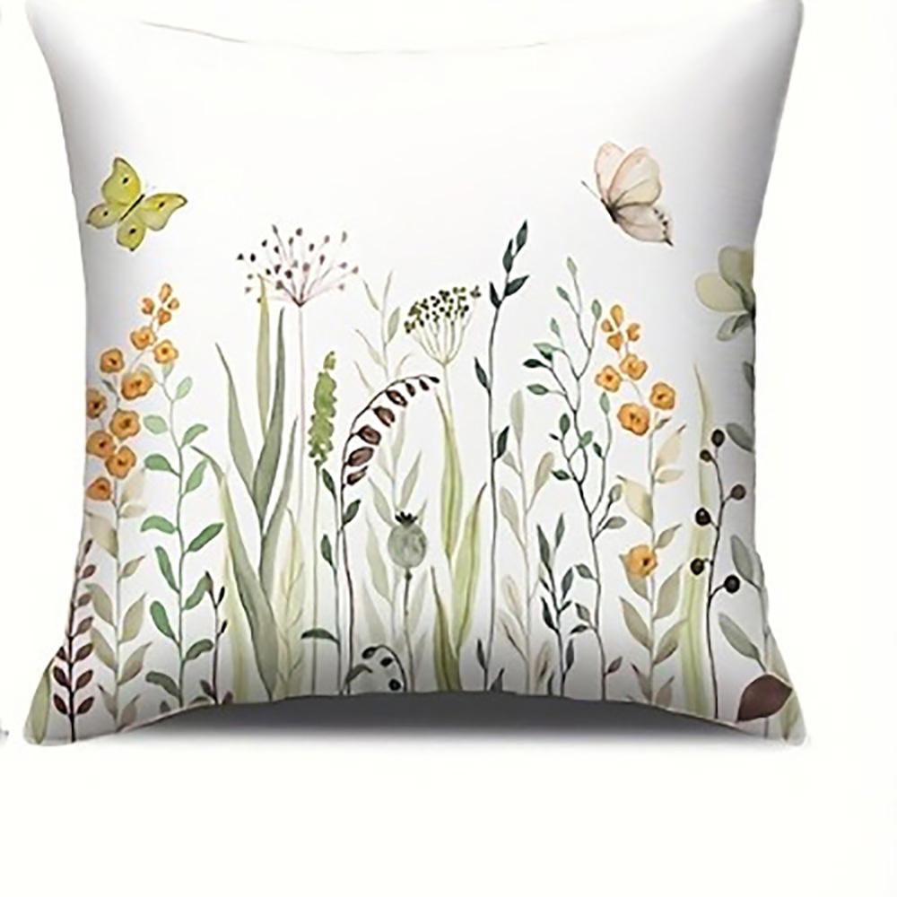 

Наволочка с цветочным узором с цветкамиПодходит для дивана, автомобиля, спальни, декоративная наволочка для подушки 16x16Inch