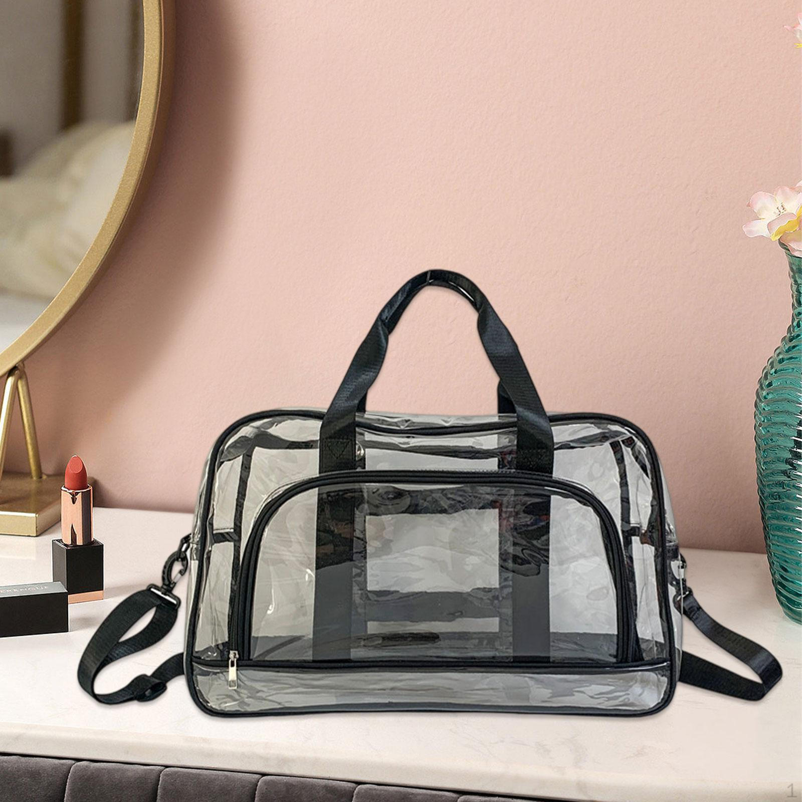 

Clear Toiletry Bag for Women Men Cosmetic Organizer Travel Airport Airline Events