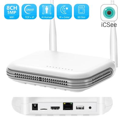 8-Channel 5MP Full HD WiFi NVR with PTZ & Xiongmai Camera Support