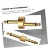 Miwayer Guitar Pedal Connectors 6.35mm Gold Plugs Guitar Effects Pedal Adapter Straight /Z Type Audio Coupler Guitar Accessory