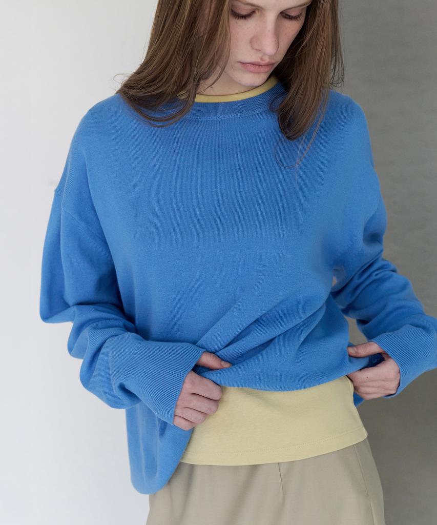 Leuba All-Day Cotton Round Knit - Harbor Blue