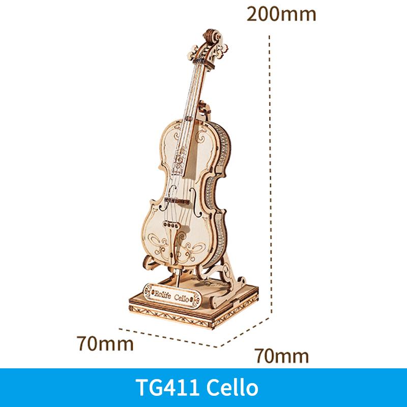 

Robotime Rolife 3D Деревянные Пазлы Игры Саксофон Ударная установка Аккордеон Виолончель Модель Игрушки для Детей Детские Подарки на День Рождения