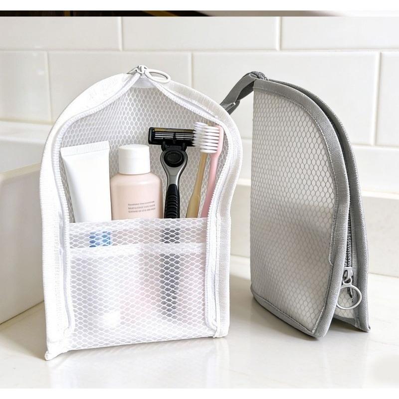

Travel Waterproof Toothbrush Storage Bag Mesh Shower Bag for Business Trips Waterproof Toiletry Organizer Pouch for Cosmetics