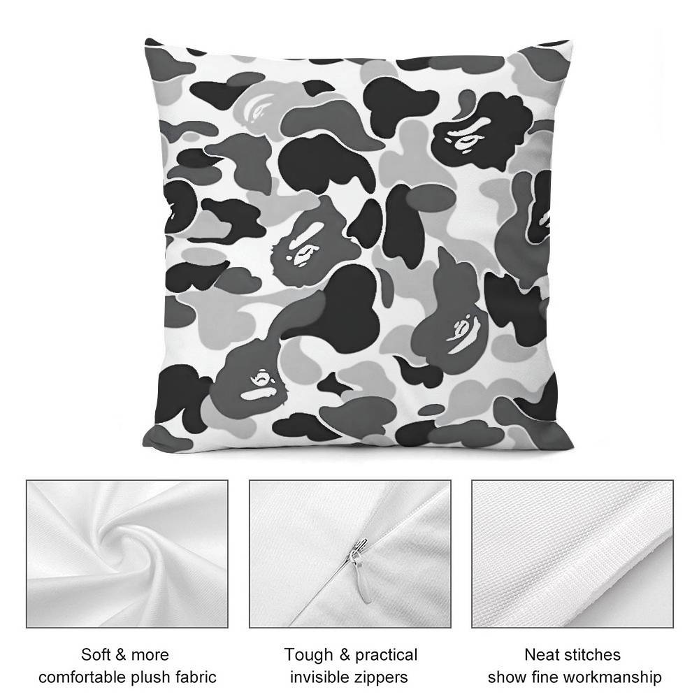 Luxury Camouflage Style Pillow Case Plush Fabric Soft Double Sided Print Sofa Cushion Cover Throw Pillow Covers