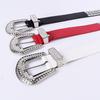 Unisex Fashion Rivet Belt with Rhinestone Alloy Pin Buckle