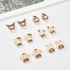 30/60/120Pcs Popular Leopard Print Cat Cartoon Nail Accessories, Ice Transparent 3D Teddy Bear Puppy Resin Diamond Diy Wearable