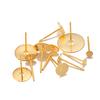 100pcs/lot 3 4 5 6 8 10 12 mm Stainless Steel Blank Earring Stud Base Cabochon Cameo Settings For DIY Jewelry Making Findings