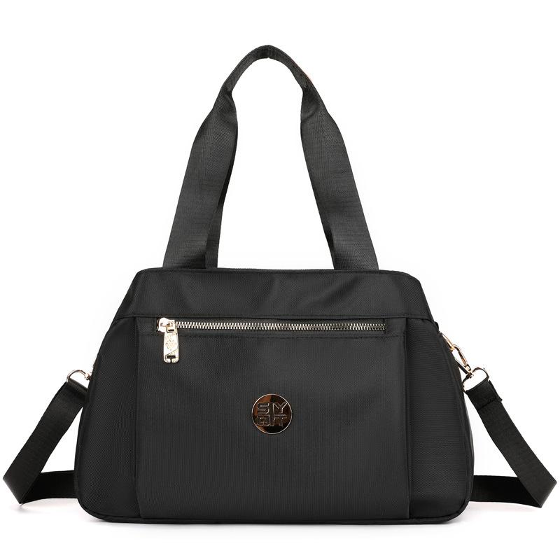 

Жіноча сумка на плече Нейлонова сумка через плече великої місткості Водовідштовхувальна сумочка Сумка для матері з кількома відділеннями чорний