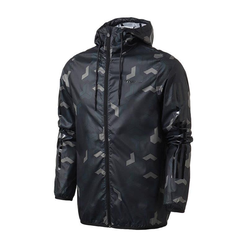 adidas neo Wind-Proof Graphic Hooded Jacket Black DM2156 S