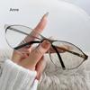 Fashionable Metal Frame Cat Eye Sunglasses Women's Fashion Street Photography Trend Versatile Glasses UV400 Shades Eyewear