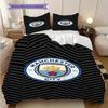 Manchester City Heritage Emblem Bedding (1 * Duvet Cover + 2 * Pillowcase, Without Core) 2DFlat Christmas Birthday Gift Bedding Set
