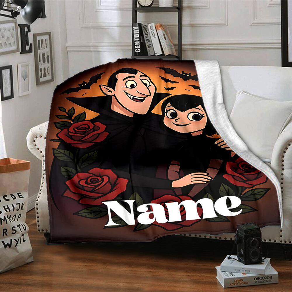 Custom Name Unicorn Pink Flowers Blanket for Couch & Bed, Plush Cozy Fuzzy Blanket Super Soft & Warm Blankets for Fall and Winter. 0908151