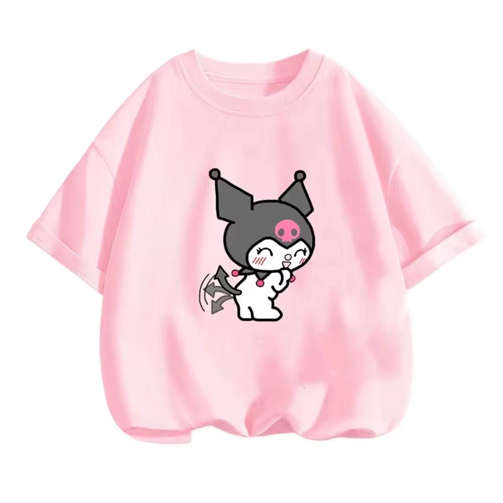 Summer 2026 new childrens Tshirt pompompurin graffiti cartoon print pure cotton breathable parentchild fashion short sleeve S