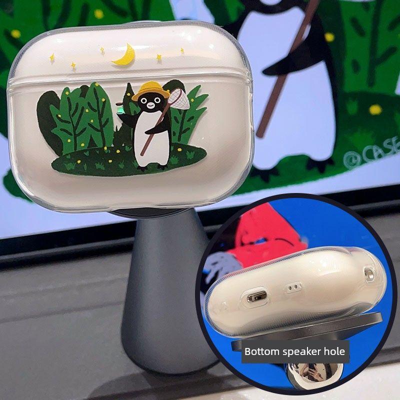 

Original Penguin Catch Firefly Airpodspro2 Generation Protective Case for Apple Airpods3 Generation Japanese Style Transparent and Cute Earphone Case Transparent AirPodsPro second generation