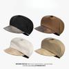 Autumn and Winter British Retro Octagonal Hat Women's New Fashion Casual Newsboy Hat Japanese Style Small Literary Painter Hat with A Face