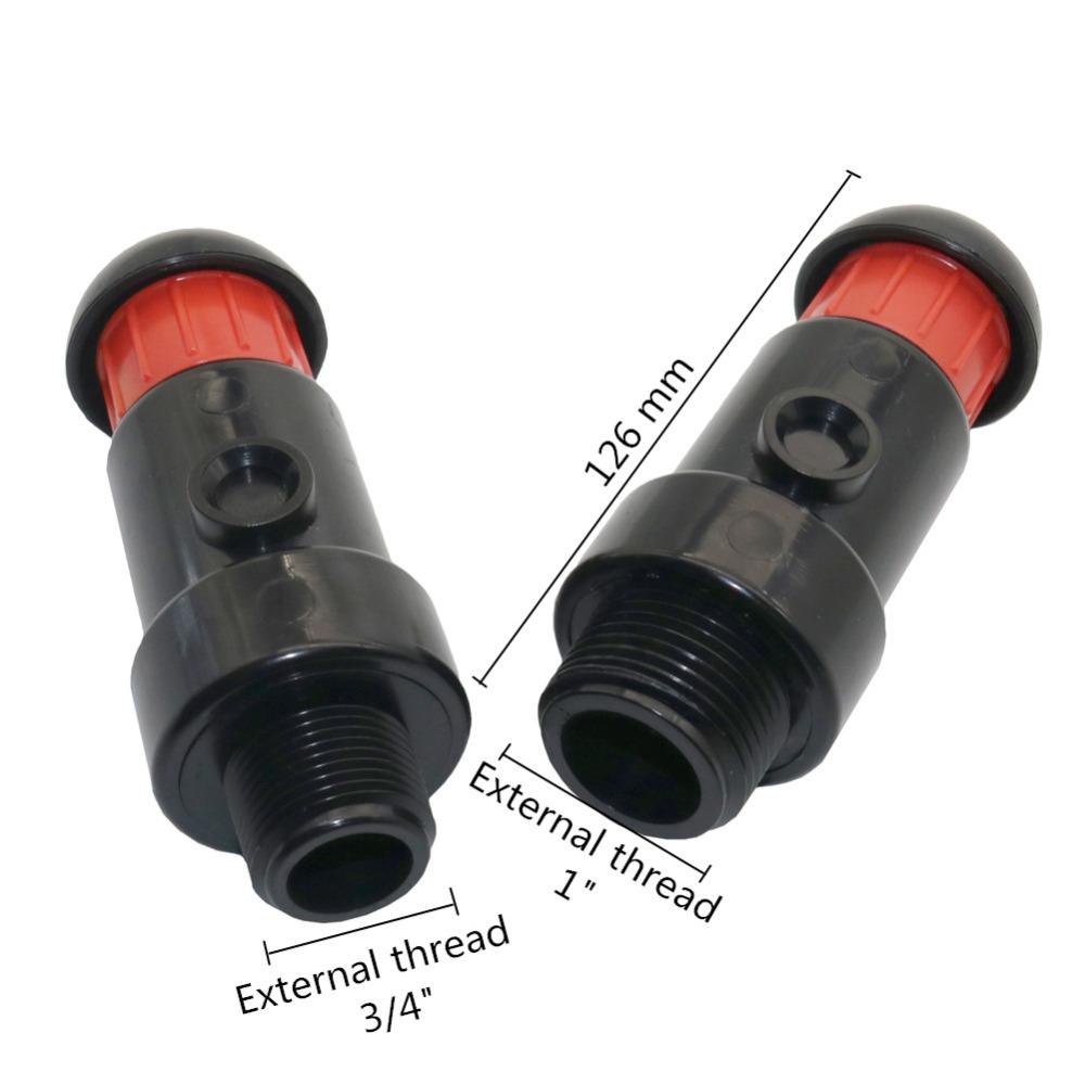 3/4" 1" Kunststoff Automatische Entlüftungsventile Landwirtschaft Industrie Bewässerung Sanitär Einlass- und Auslassventile Armaturen Schlauchverbinder
