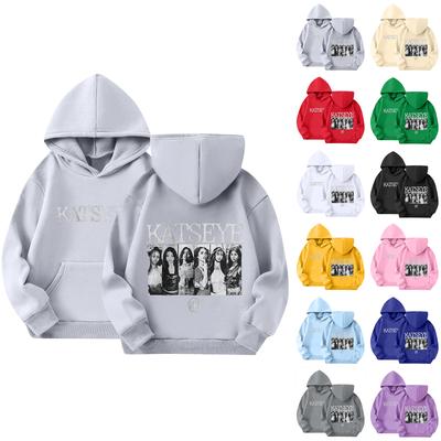 Children's Fashionable Comfortable Casual Long-Sleeved Printed Hooded Top