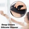 1Pcs Soft Massage Bath Brush Black Grey Body Cleansing Scrubber  Bath Supplies