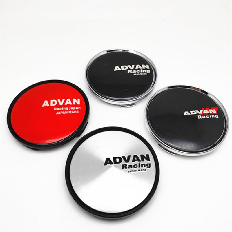 4pcs 63mm 57mm Advan Racing Wheel Center Caps Hub Rims Cover Car Styling Badge Emblem Car Styling