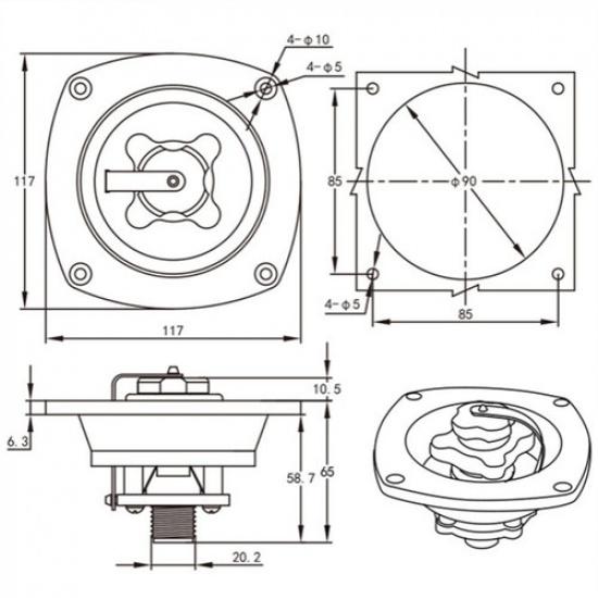 Wall Mount Filler Pressure Regulator Water Inlet For RV Camper Travel Trailers