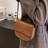 Simplicity Trendy Saddle Shoulder Bag Women PU Leather Crossbody Bag Simple Solid Color Messenger Bag Designer Handbags KTB