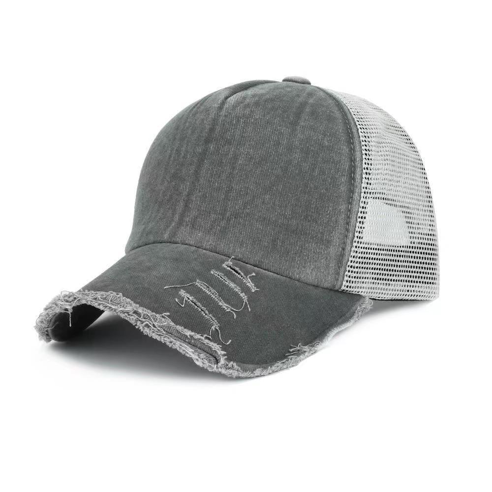 Men s Washed Vintage Baseball Cap, Summer Sun Hat, Breathable Mesh Cap, Women s Casual Sun Protection Hat, Trendy Adjustable54-59CM