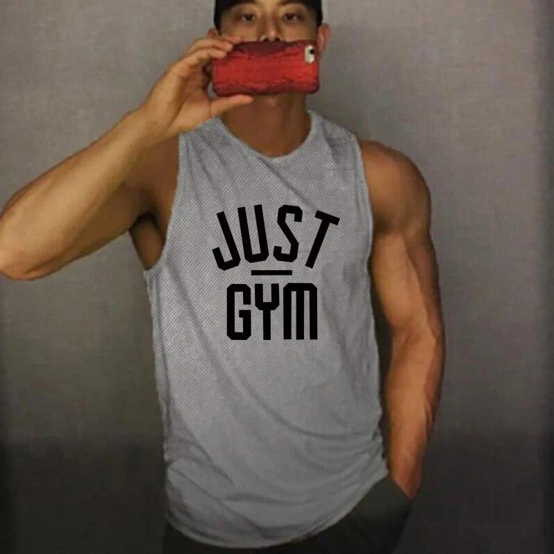 Do The Work  Summer New Arrival Mens Letter Printed Basketball Running Gyms Sports Quick-drying Mesh Fitness Casual Vest