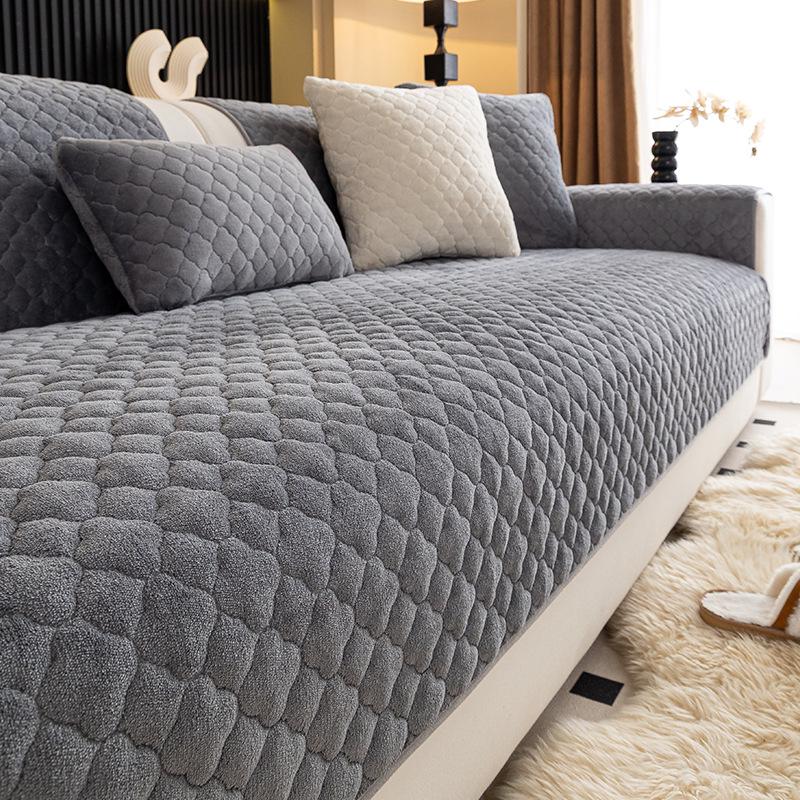 Zimní 2025 Plyšový Sametový Polštář na Pohovku: Silný, protiskluzový kryt