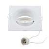 Rund GU10 Infälld Downlight Ersättningssats Svart MR16 Sockel Monterings Takspotlight Ram GU5.3 Lampa Sockelhållare